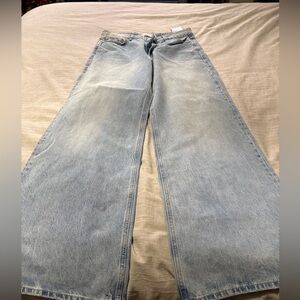 NWOT Zara Denim Wide leg Jeans in Light Blue